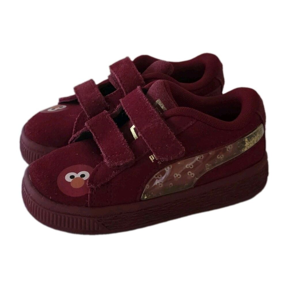 Puma x Sesame Street 50th Elmo Red Suede Sneakers Toddler Size 6 Limited Edition